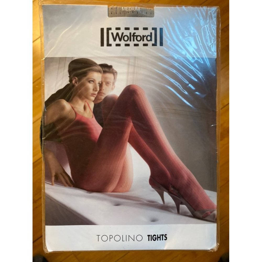 Wolford khaki/beige/linen Topolino Womens Tights size Medium